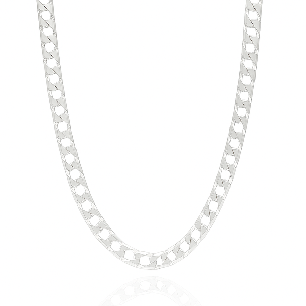 Square Curb Diamond Cut Ten Sided 250 7.2mm Chain or Bracelet - CH764