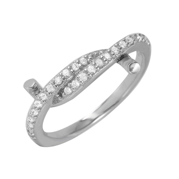Silver 925 Rhodium Plated Twirl Ring