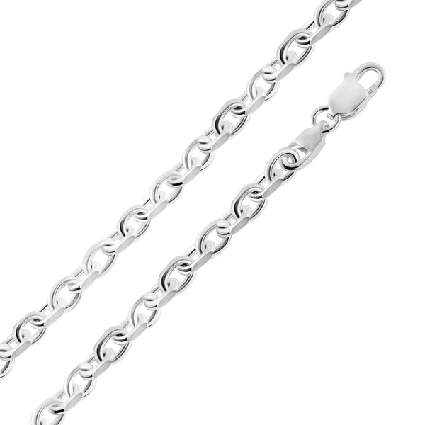 925 Sterling Silver Forzatina Diamond Cut 150 4.6mm Chain