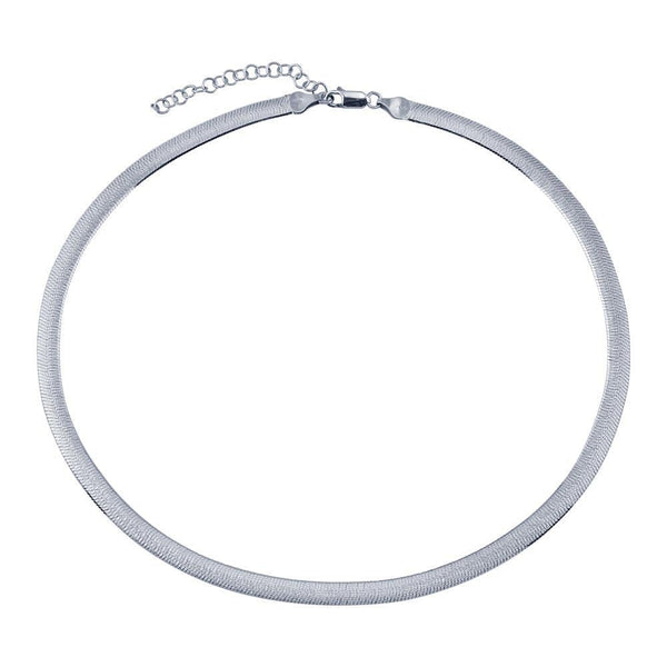Platinum Plated 925 Sterling Silver Sparkle Dome Chain 5mm - CH542 PL