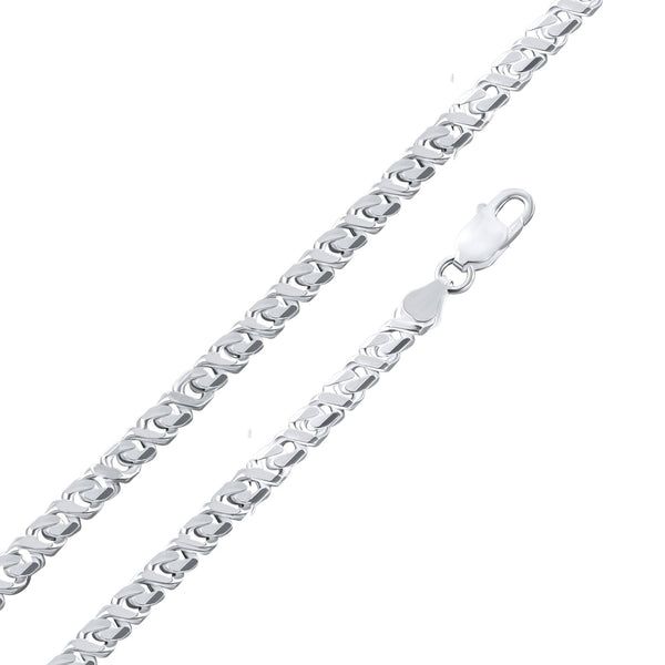 Sterling Silver Dollar Cuban Diamond Cut 130 4.1mm Chain