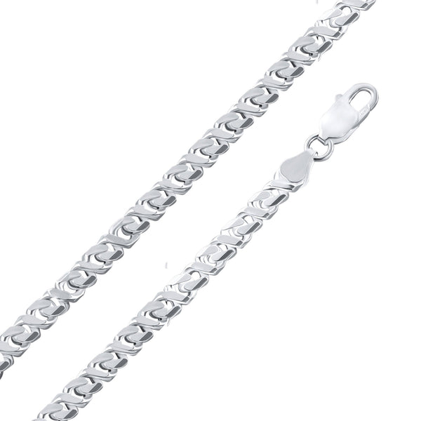 Sterling Silver Dollar Cuban Diamond Cut 180 5.3mm Chain