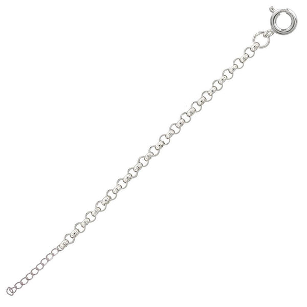 High Polished 925 Sterling Silver Round Rolo 030 Anklets 1.95mm - CHA703