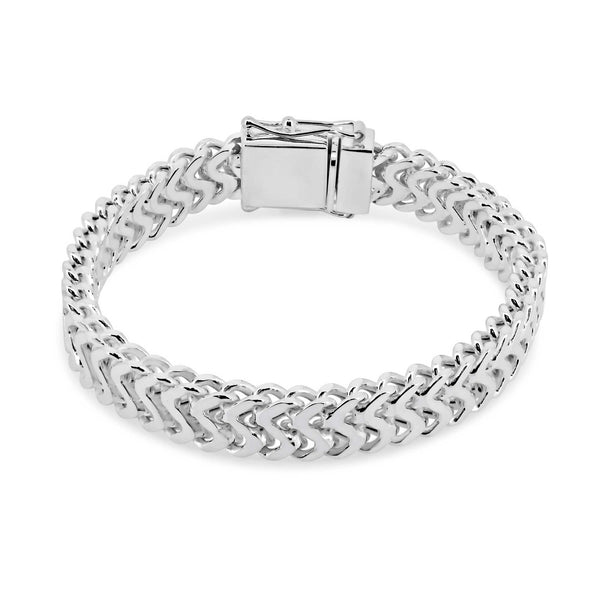 Sterling Silver High Zig Zag Bracelet 9.7mm