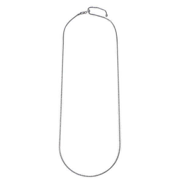 Silver 925 Rhodium Plated Roc Slider Adjustable Necklace