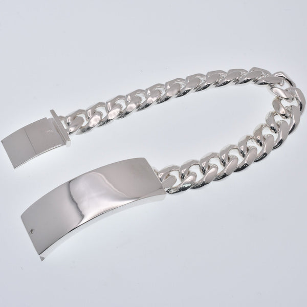 925 Sterling Silver Cuban 12.5mm ID Bracelet