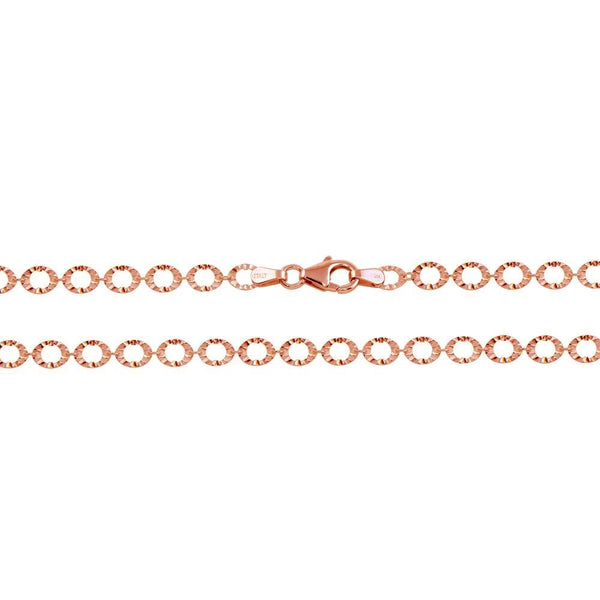 Rose Gold Plated 925 Sterling Silver Link Chain Necklace