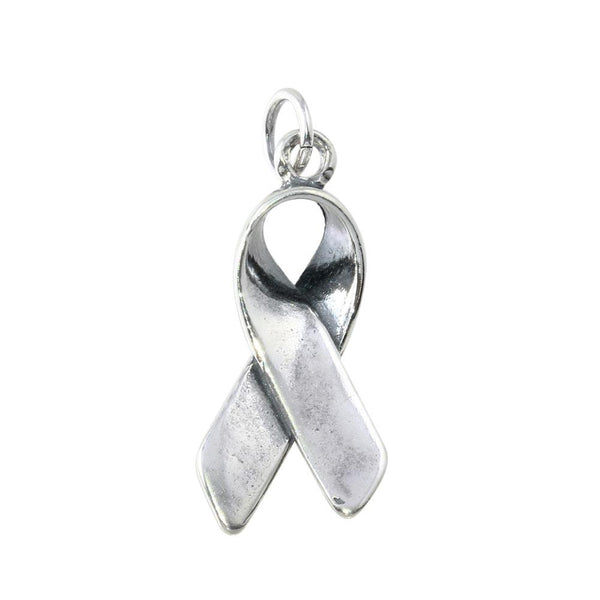 Oxidized 925 Sterling Silver Ribbon Pendant