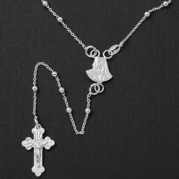 Silver 925 High Polished Rosary 3mm