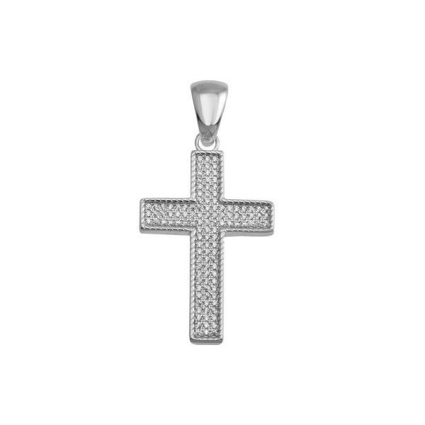 Rhodium Plated 925 Sterling Silver Moissanite 21.5mm x 31mm Iced Out Cross Hip Hop Pendant