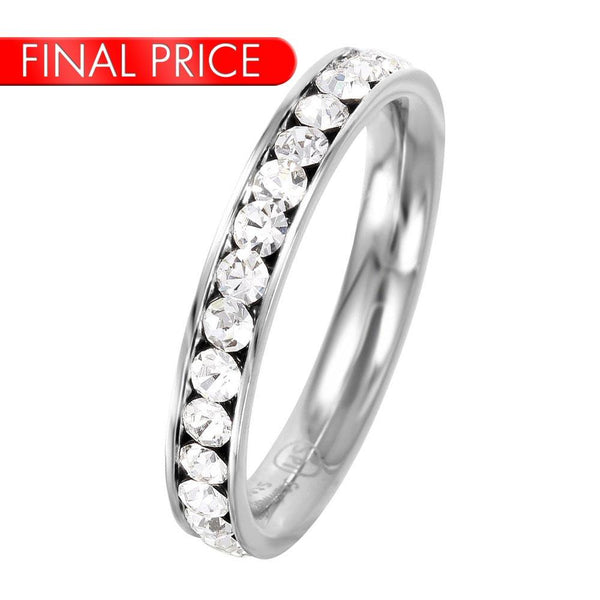 Stainless Steel CZ Eternity Band April