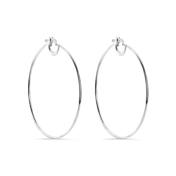 925 Sterling Silver High Polished 2mm Inner Huggie Hoop Earring