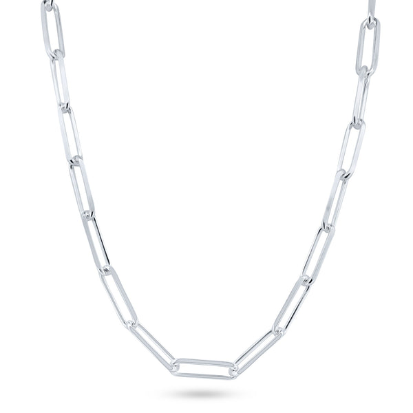 925 Sterling Silver Diamond Cut Paperclip 150 Link 5.4mm Bracelet or Chain - CH28
