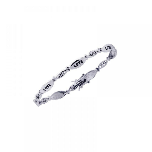 Silver 925 Rhodium Plated Love Infinity Tennis Bracelet
